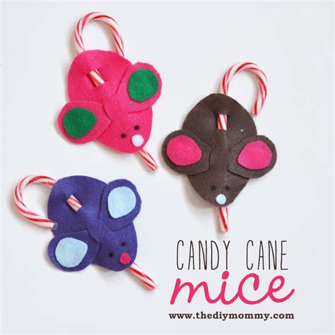 felt candy cane mouse|how to make candy cane mouse.